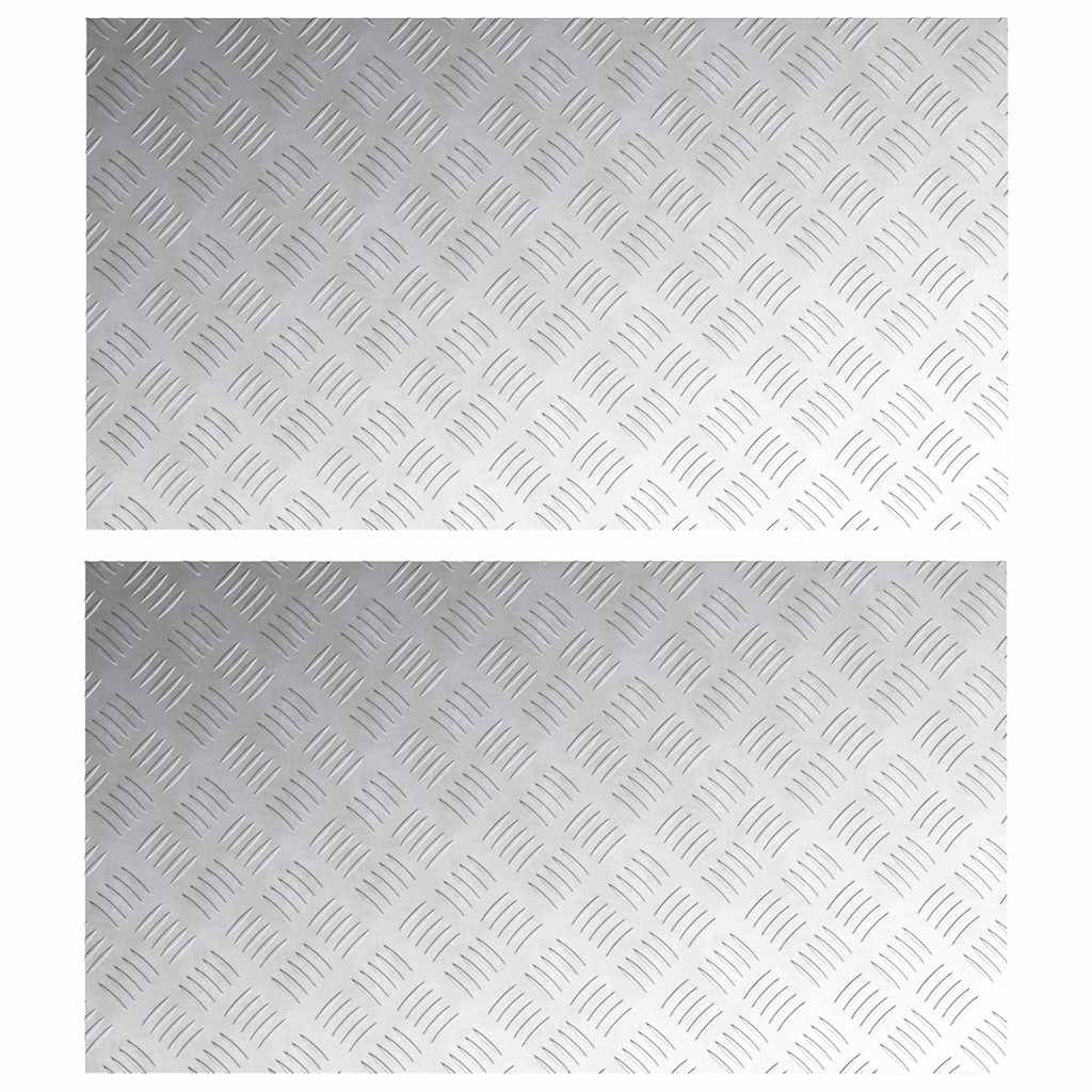 Σκαλοπάτι Ορθογώνιος 2 pcs Ασημί 90 x 50 cm Αλουμίνιο - Pakobazaar