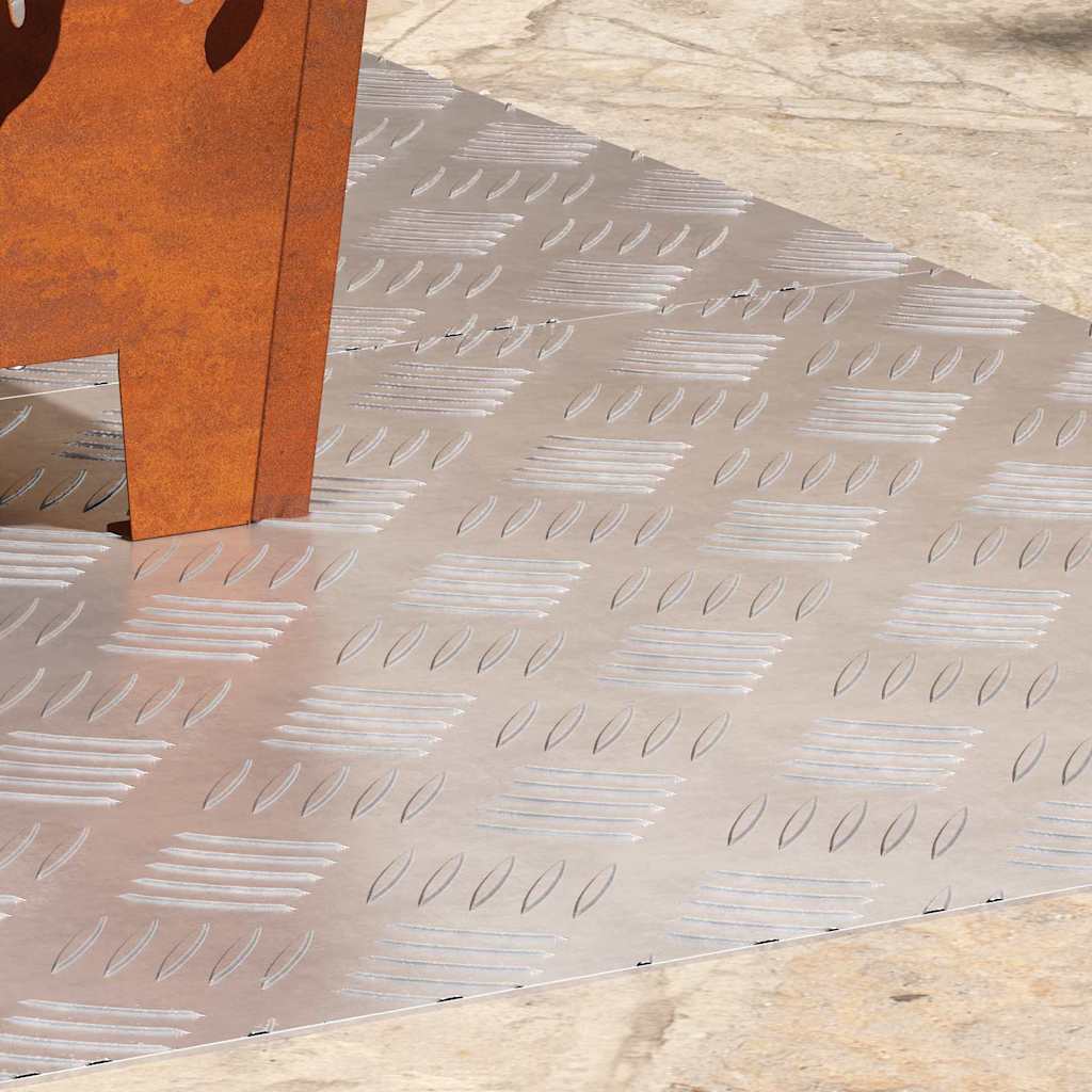 Σκαλοπάτι Ορθογώνιος 2 pcs Ασημί 90 x 50 cm Αλουμίνιο - Pakobazaar