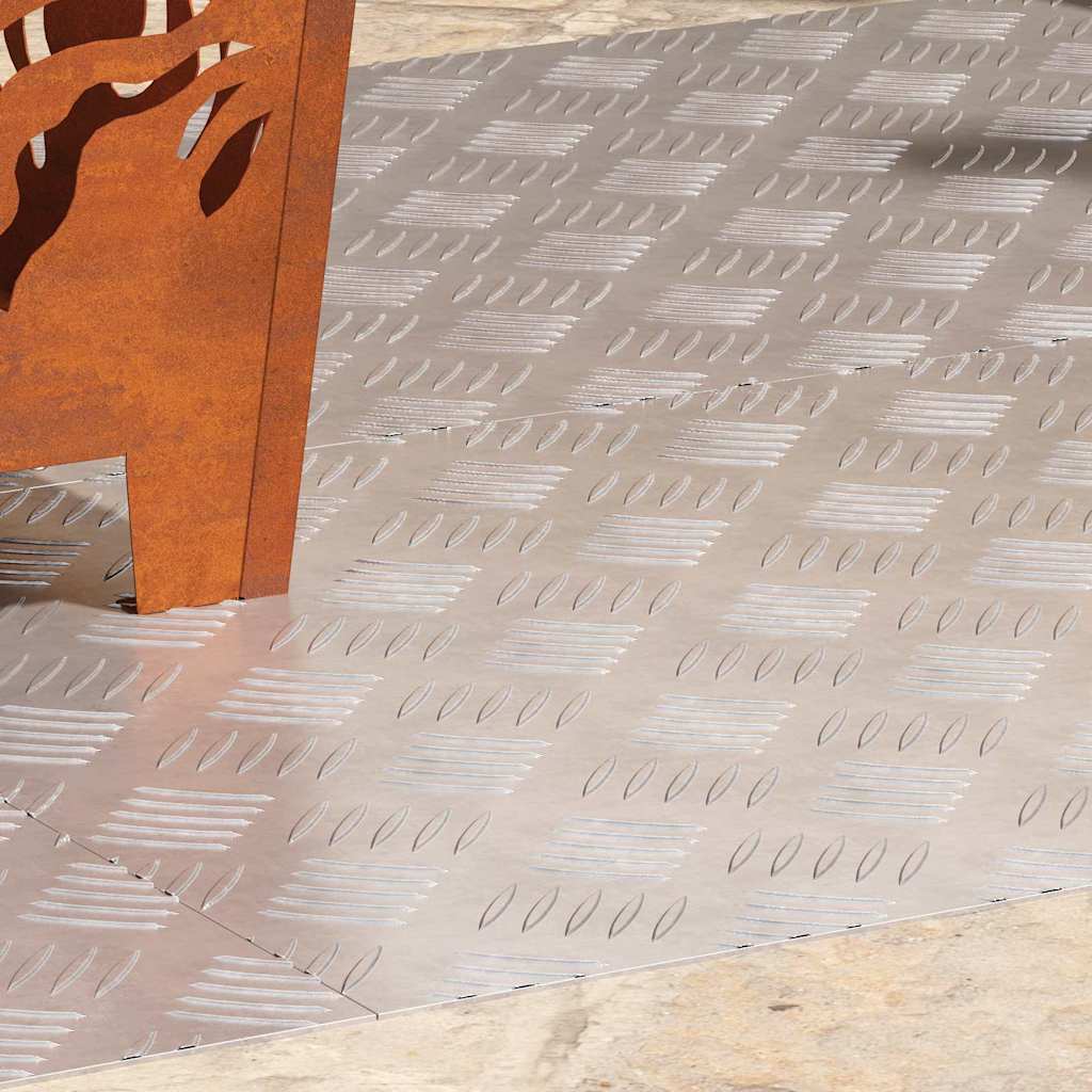 Σκαλοπάτι Ορθογώνιος 4 pcs Ασημί 90 x 50 cm Αλουμίνιο - Pakobazaar