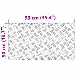 Σκαλοπάτι Ορθογώνιος 4 pcs Ασημί 90 x 50 cm Αλουμίνιο - Pakobazaar