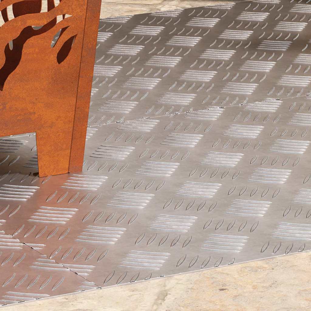 Σκαλοπάτι Ορθογώνιος 4 pcs Ασημί 100 x 50 cm Αλουμίνιο - Pakobazaar