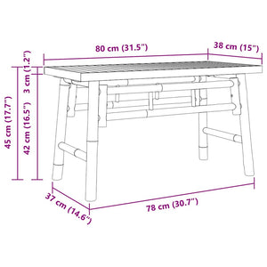 παγκάκι Καφέ 80 x 38 x 45 cm Μπαμπού