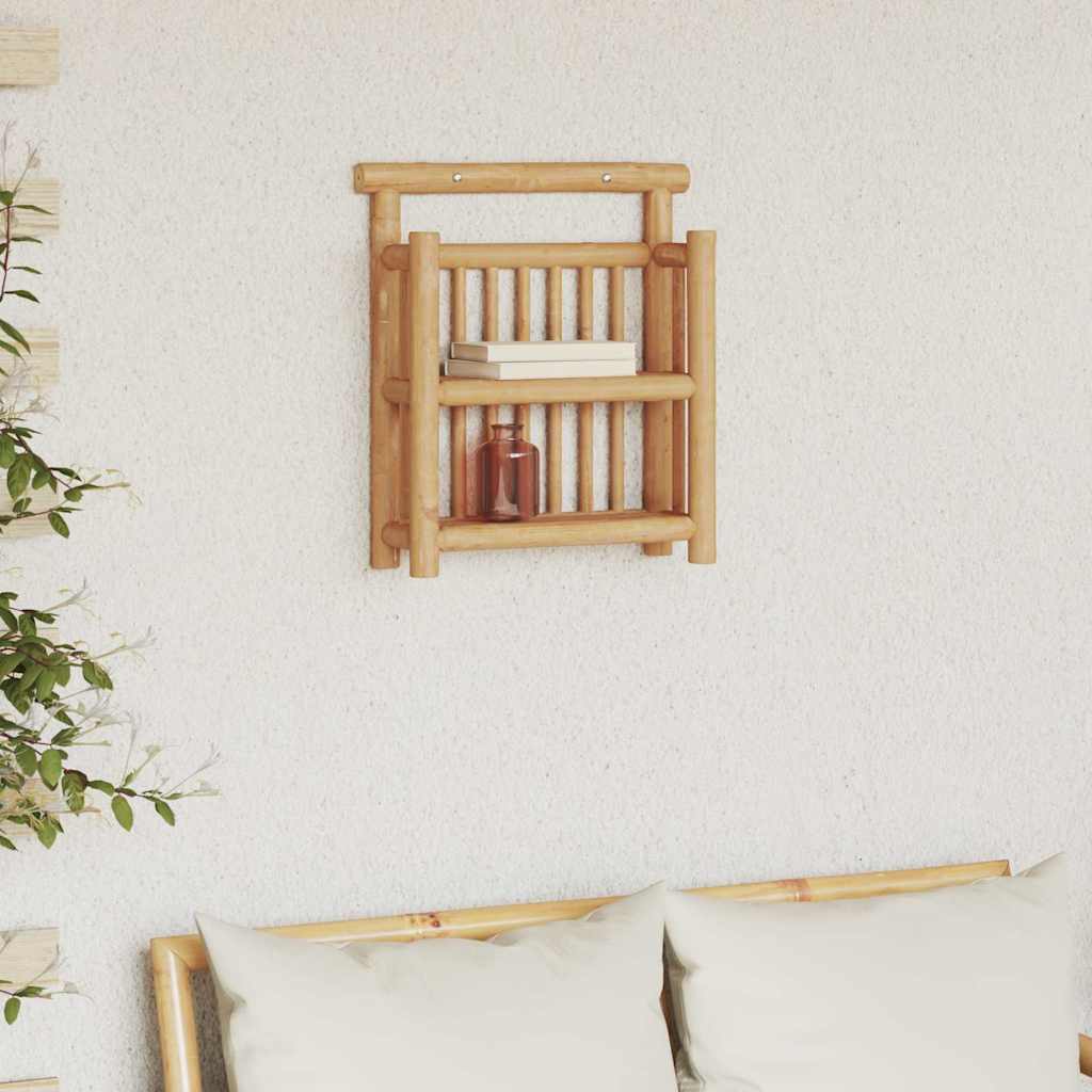 Ράφι Τοίχου με ράφι Επιτοίχιο Φυσικό 40 x 13 x 44 εκ. Μπαμπού