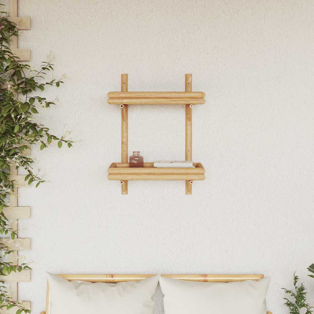 Ράφι Τοίχου με ράφι Επιτοίχιο Καφέ 39 x 26 x 60 εκ. Μπαμπού - Pakobazaar