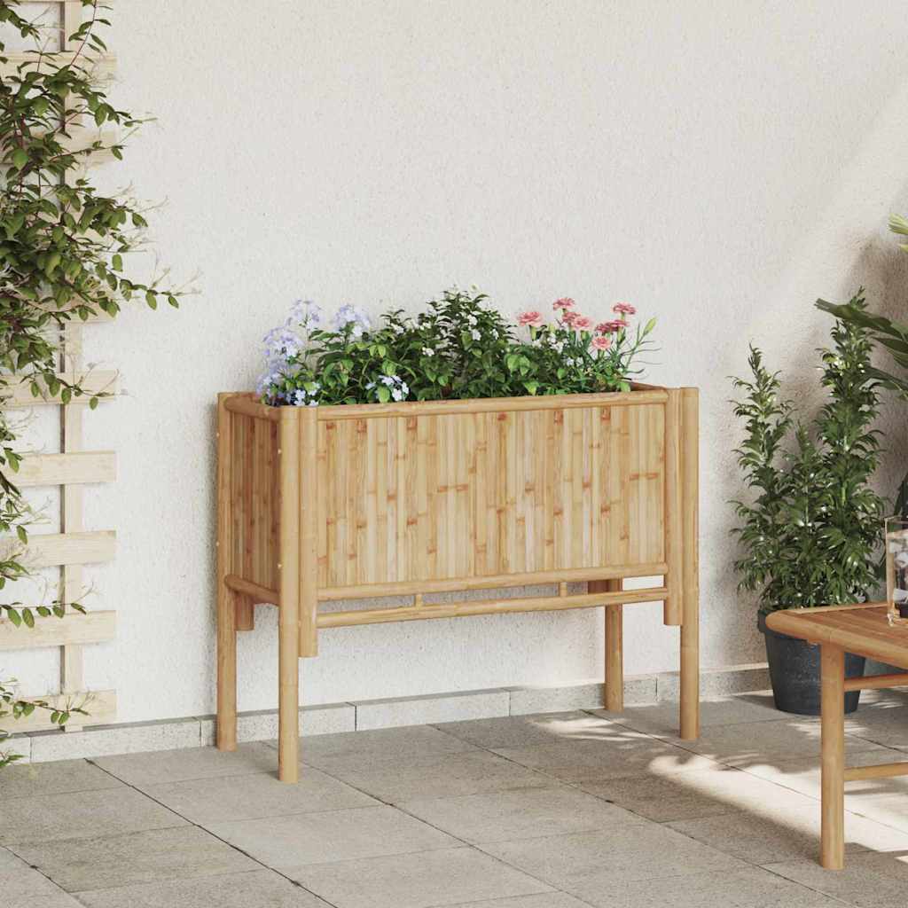 Ανεβασμένο Κρεβάτι Καφέ 90 x 35 x 70 εκ. Μπαμπού