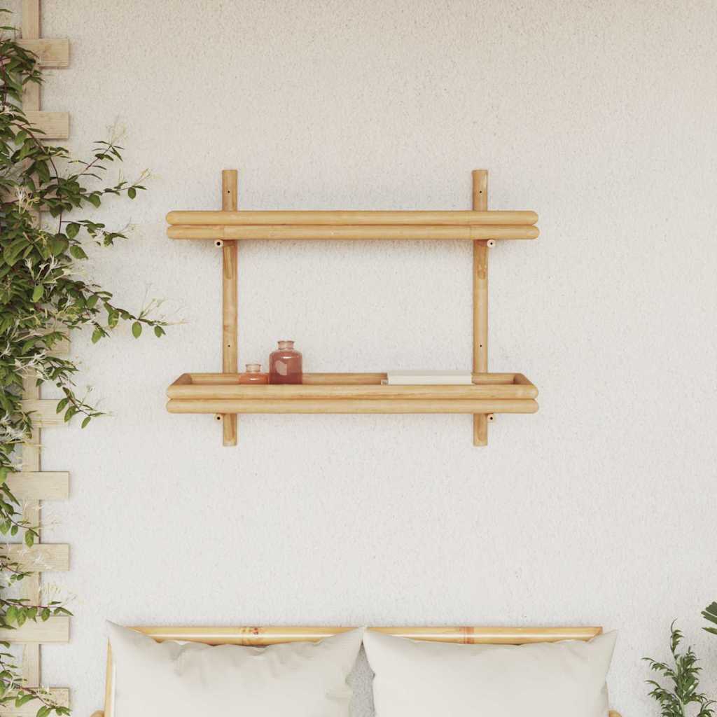 Ράφι Τοίχου με ράφι Επιτοίχιο Καφέ 75 x 26 x 60 εκ. Μπαμπού