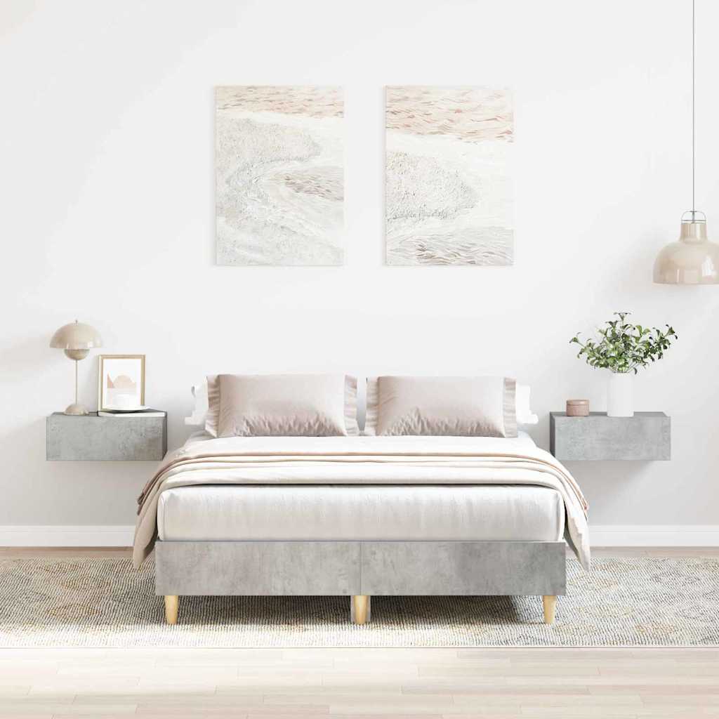 Σκελετός Κρεβατιού Σκυρόδεμα Γκρι 193 x 123 x 25 εκ. - Pakobazaar