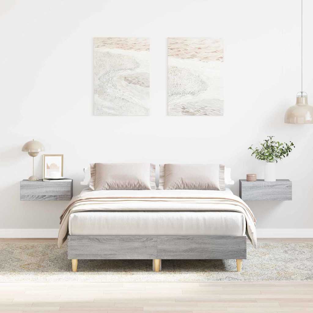 Σκελετός Κρεβατιού Γκρίζο Σονομα 193 x 123 x 25 εκ. - Pakobazaar