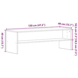 ντουλάπι τηλεόρασης  Μαύρη βελανιδιά 120x40x40 cm
