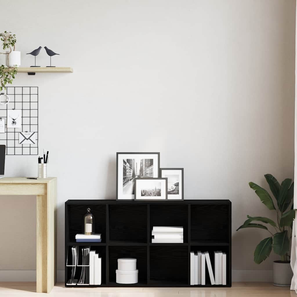 Βιβλιοθήκη Μαύρη Δρυς 66x30x130 εκ. από Τεχνητό Ξύλο - Pakobazaar