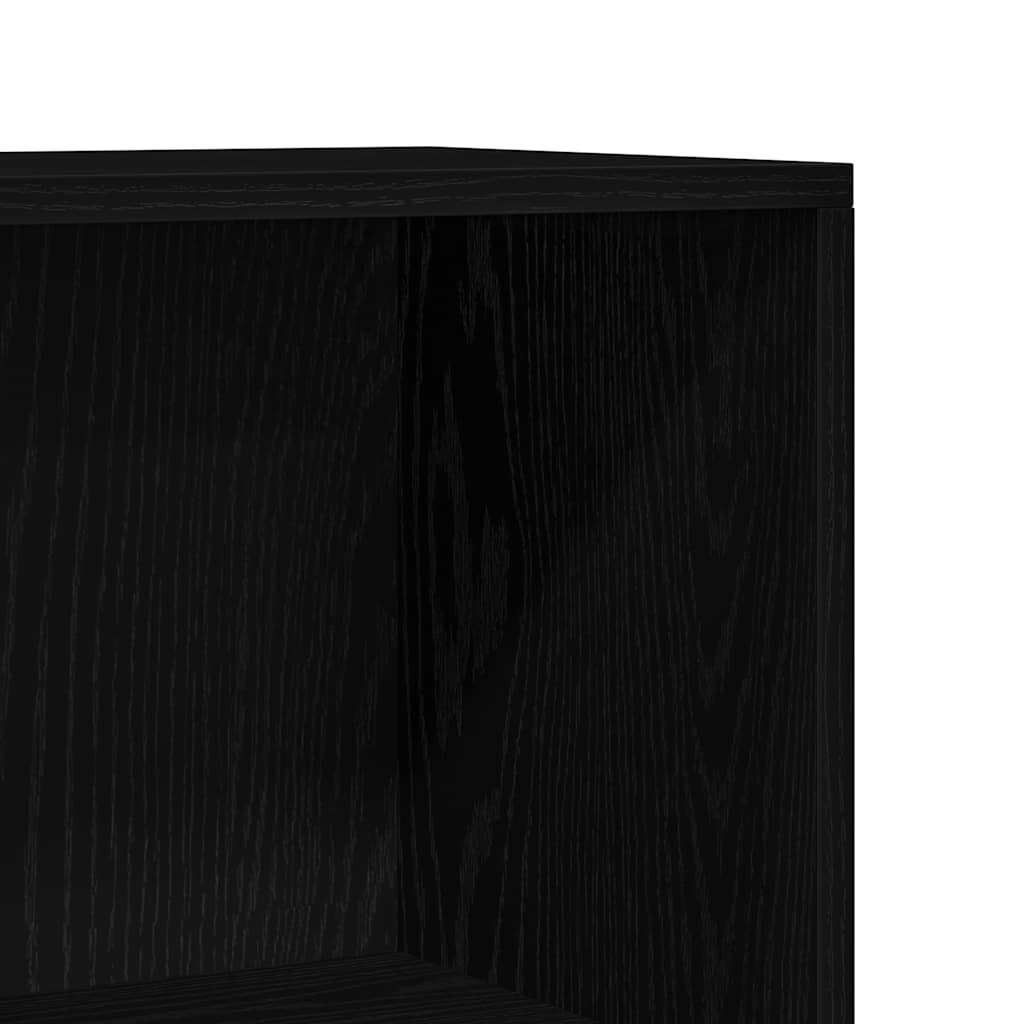 Βιβλιοθήκη Μαύρη Δρυς 66x30x130 εκ. από Τεχνητό Ξύλο - Pakobazaar