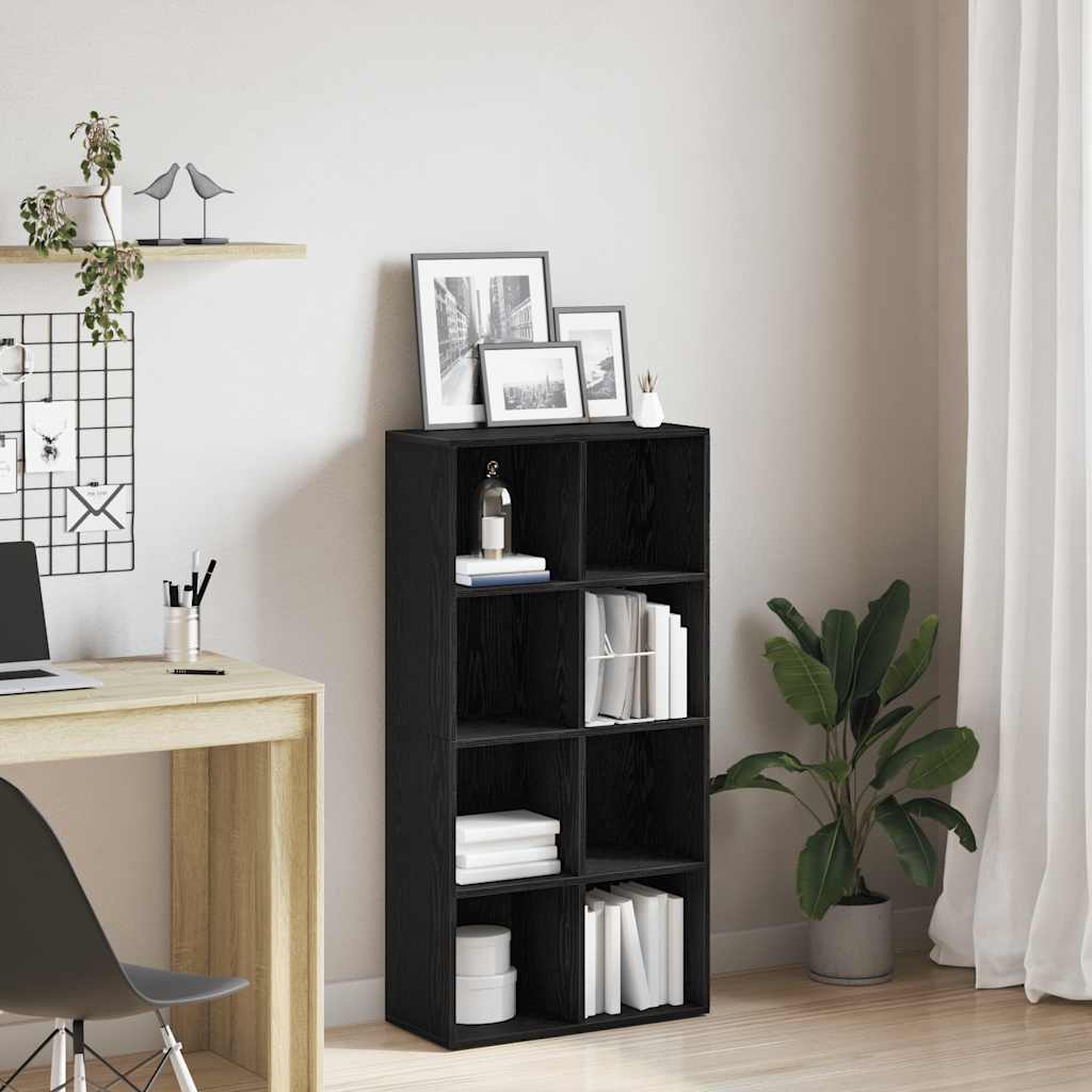 Βιβλιοθήκη Μαύρη Δρυς 66x30x130 εκ. από Τεχνητό Ξύλο - Pakobazaar