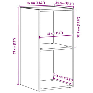 Κουτί αποθήκευσης  LP Μαύρη βελανιδιά 71x34x36 cm
