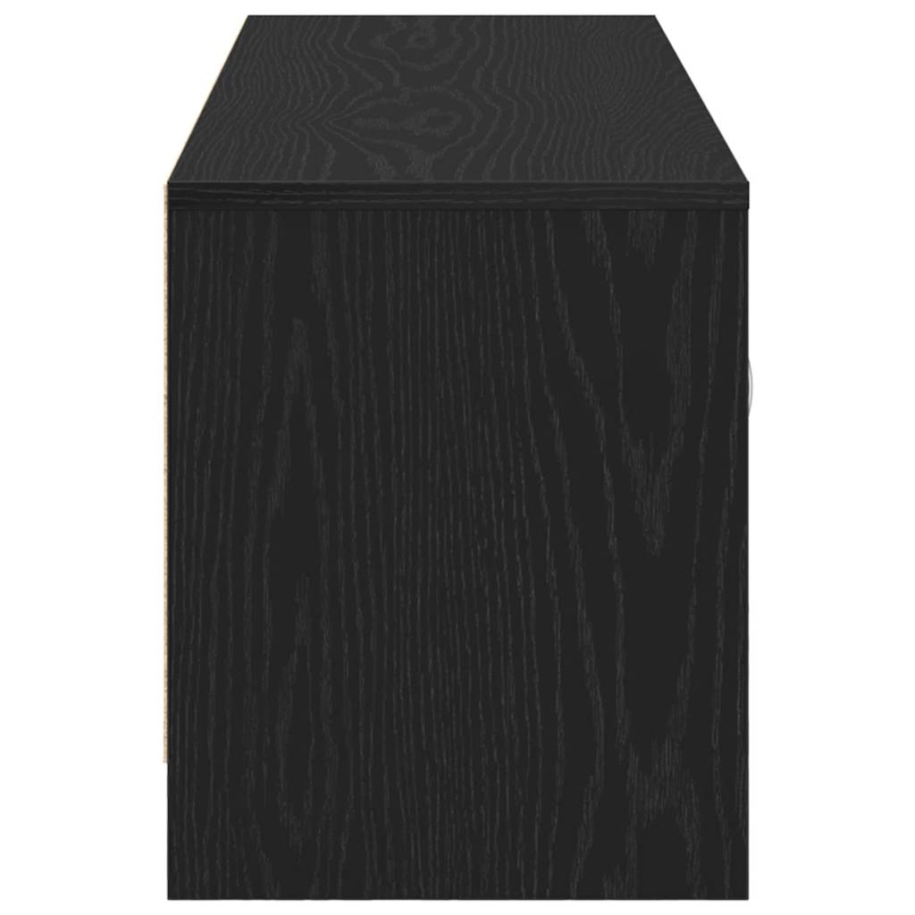 Έπιπλο Τηλεόρασης Μαύρο Δρυς 102x30x37,5 εκ. από Τεχνητό Ξύλο - Pakobazaar