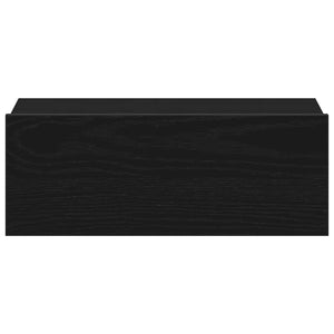Κομοδίνα Πλωτά 2 τεμ. από Μαύρη Δρυς 40x32x15 εκ. από Τεχνητό Ξύλο