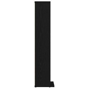 ντουλάπι CD  Μαύρη δρυς 21x20x88 cm Κατασκευασμένο ξύλο - Pakobazaar