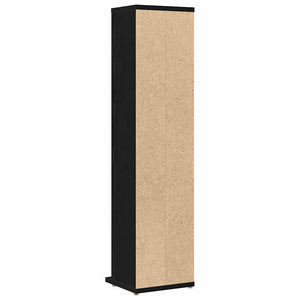 ντουλάπι CD  Μαύρη δρυς 21x20x88 cm Κατασκευασμένο ξύλο - Pakobazaar