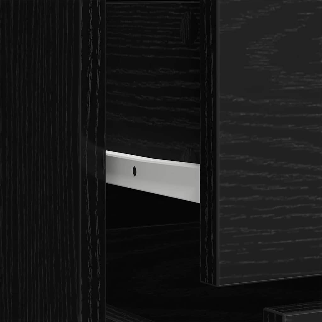 Ντουλάπι Μαύρη Οξυά 80 x 52 x 180 εκ Επεξεργασμένο ξύλο - Pakobazaar