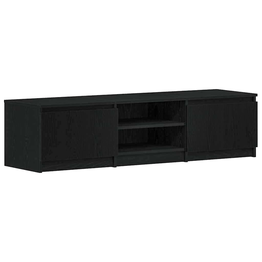 Έπιπλο Τηλεόρασης Μαύρο Δρυς 140x40x36 εκ. από Τεχνητό Ξύλο - Pakobazaar