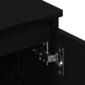 Έπιπλο Τηλεόρασης Μαύρο Δρυς 140x40x36 εκ. από Τεχνητό Ξύλο - Pakobazaar