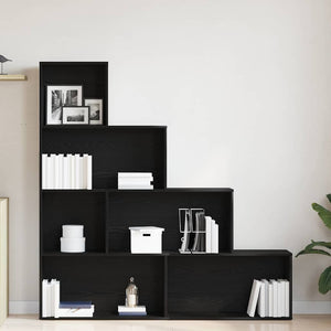 Βιβλιοθήκη Μαύρη Οξυά 155 x 24 x 160 εκ Επεξεργασμένο ξύλο - Pakobazaar