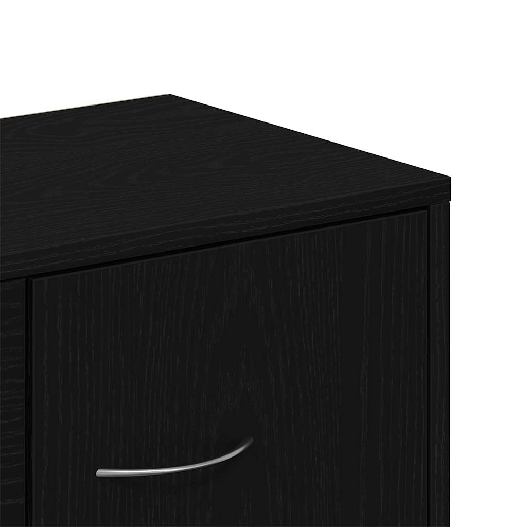 Μπουφές Μαύρος Δρυς 60x30x75 εκ. από Τεχνητό Ξύλο - Pakobazaar