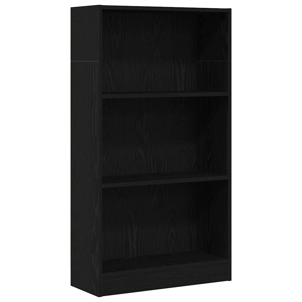 Βιβλιοθήκη Μαύρη Δρυς 60x24x109 εκ. από Τεχνητό Ξύλο - Pakobazaar