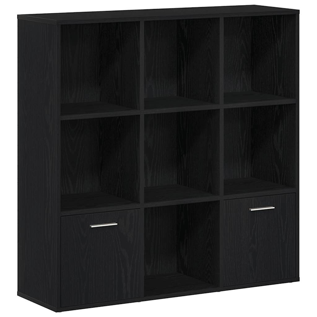 Βιβλιοθήκη Μαύρη Δρυς 98x29x97,5 εκ. από Τεχνητό Ξύλο - Pakobazaar