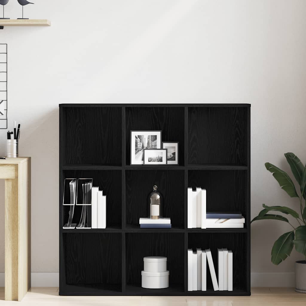 Βιβλιοθήκη Μαύρη Δρυς 98x29x97,5 εκ. από Τεχνητό Ξύλο - Pakobazaar