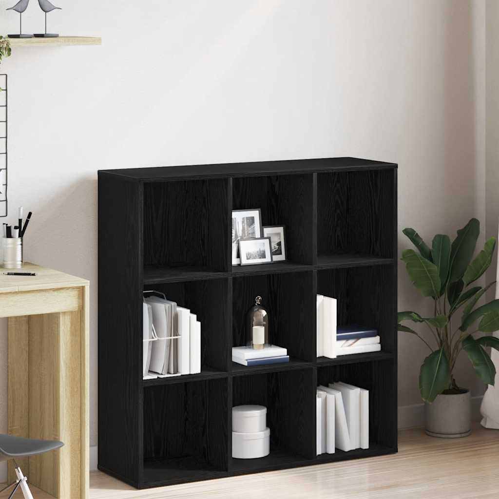 Βιβλιοθήκη Μαύρη Δρυς 98x29x97,5 εκ. από Τεχνητό Ξύλο - Pakobazaar