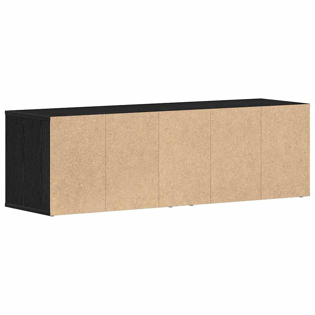 Έπιπλο Τηλεόρασης Μαύρο Δρυς 120x34x37 εκ. από Τεχνητό Ξύλο - Pakobazaar