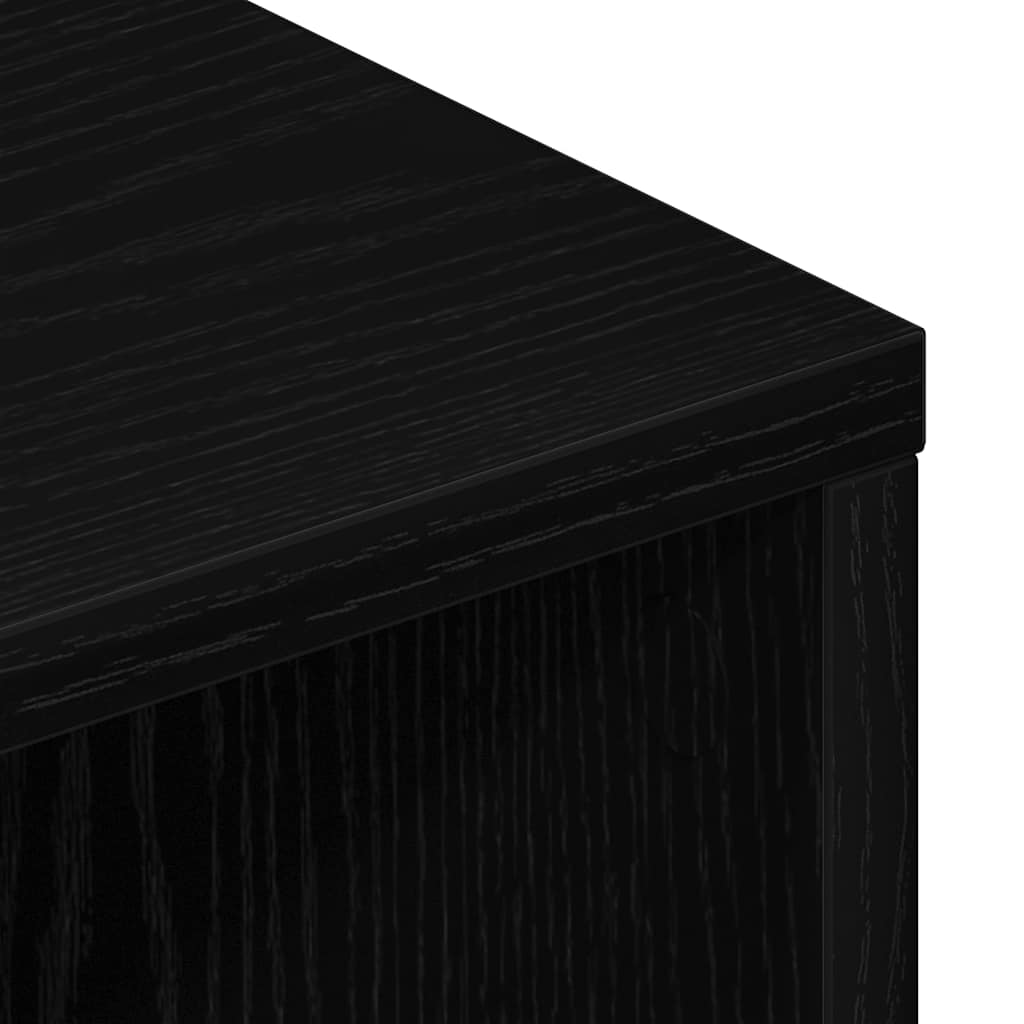 Έπιπλο Τηλεόρασης Μαύρο Δρυς 120x34x37 εκ. από Τεχνητό Ξύλο - Pakobazaar