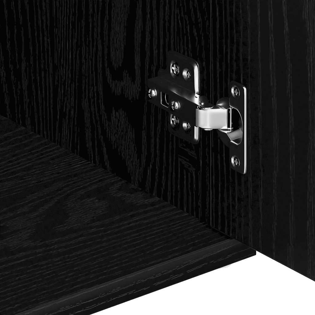 Μπουφές Μαύρη Δρυς 91 x 29,5 x 65 εκ. από Επεξεργασμένο Ξύλο