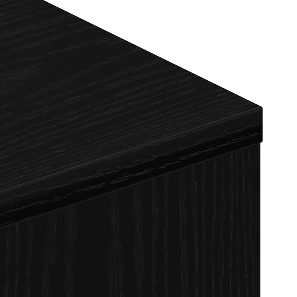 Ντουλάπι τηλεόρασης με ρόδες Μαύρη Δρυς 102x34,5x43 cm - Pakobazaar
