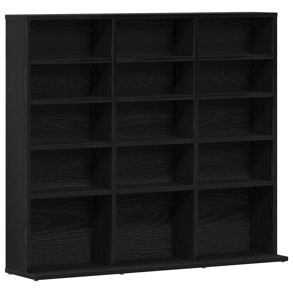 Ντουλάπι για CD Μαύρο Δρυς 100x23x89,5 εκ. από Τεχνητό Ξύλο - Pakobazaar