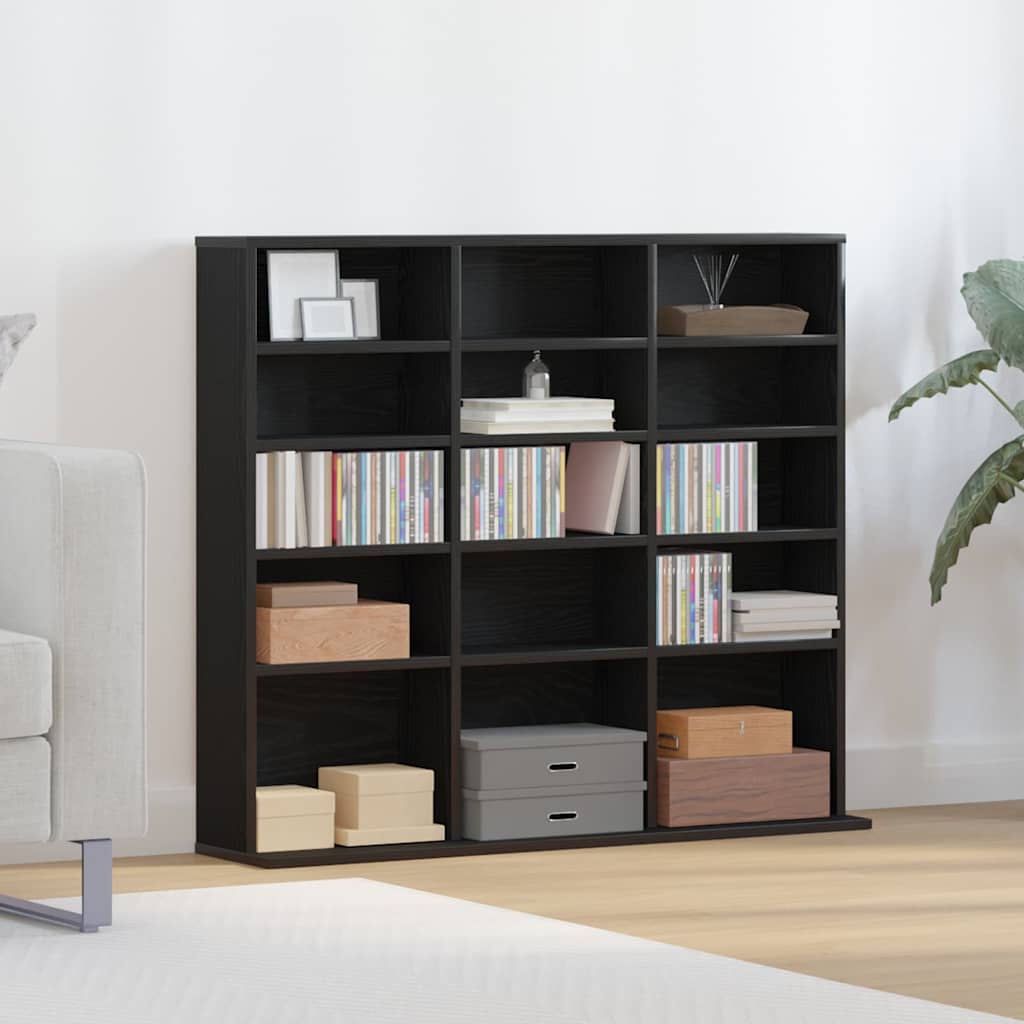 Ντουλάπι για CD Μαύρο Δρυς 100x23x89,5 εκ. από Τεχνητό Ξύλο - Pakobazaar