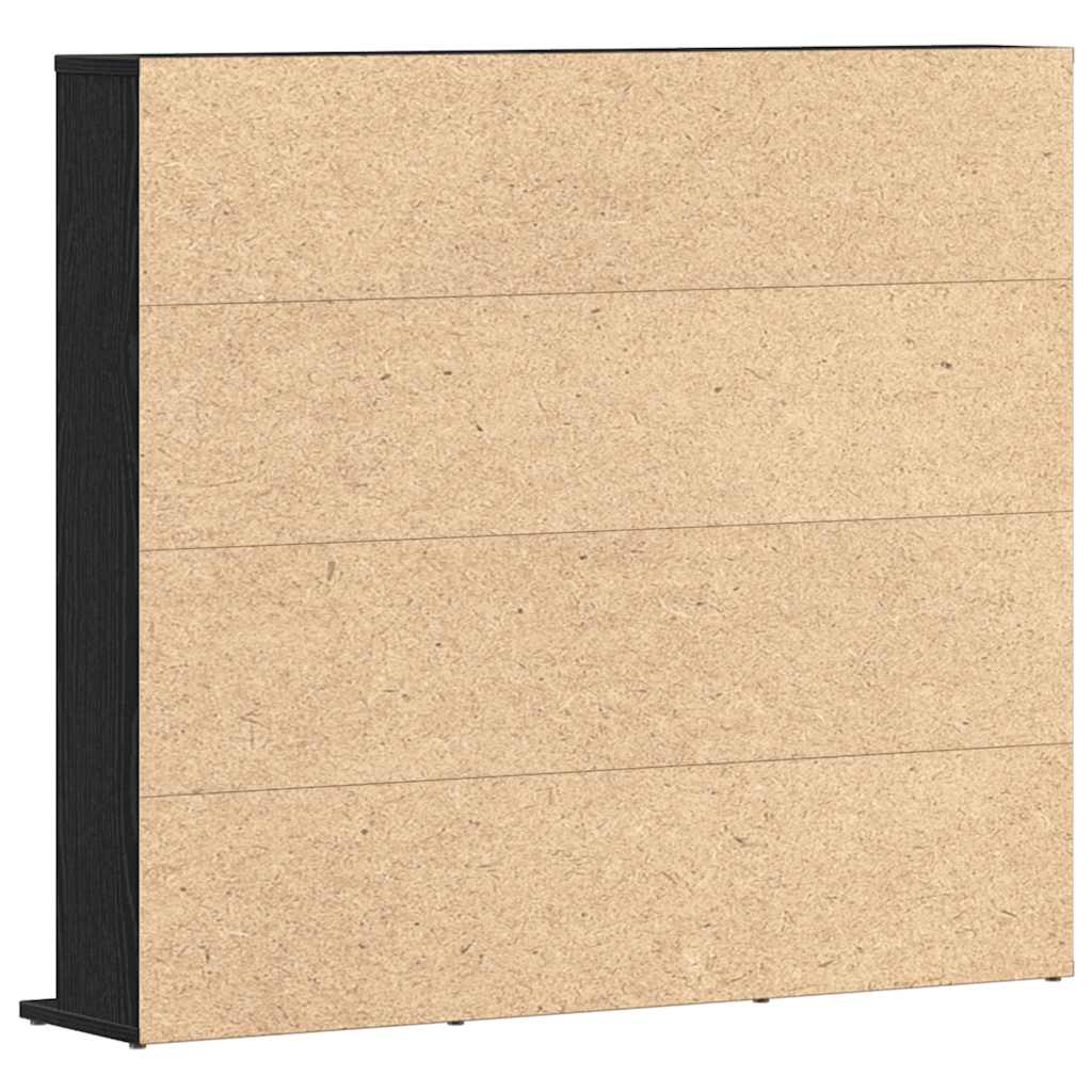 Ντουλάπι για CD Μαύρο Δρυς 100x23x89,5 εκ. από Τεχνητό Ξύλο - Pakobazaar