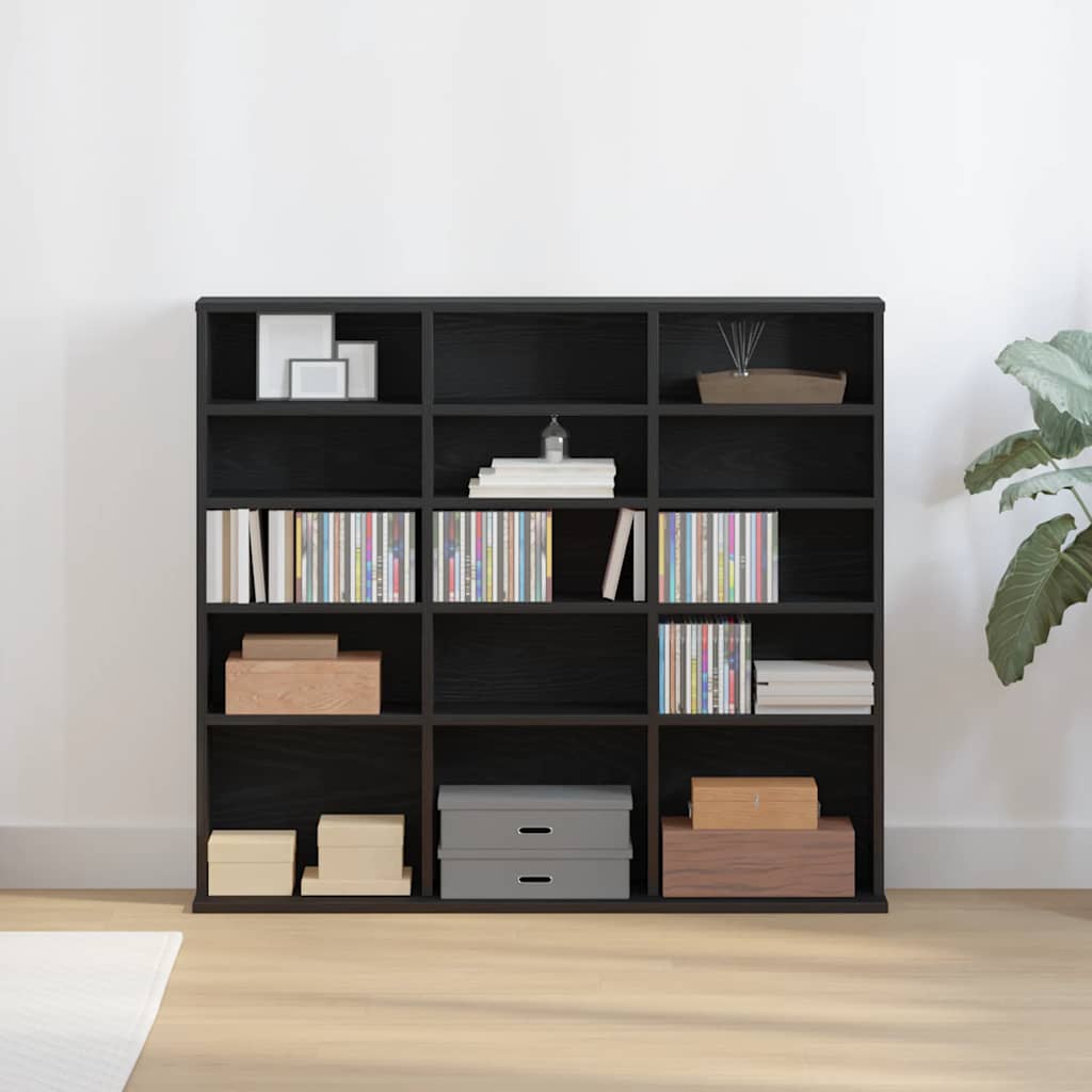 Ντουλάπι για CD Μαύρο Δρυς 100x23x89,5 εκ. από Τεχνητό Ξύλο - Pakobazaar