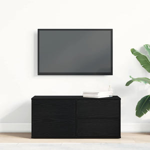 Ντουλάπι TV 80 x 34 x 36 εκ Μαύρη Οξυά Επεξεργασμένο Ξύλο