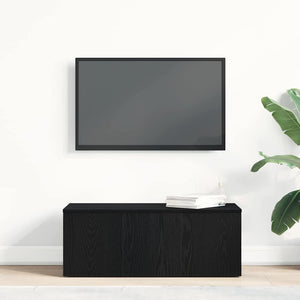 Ντουλάπι TV Μαύρη Οξυά 80x34x30 εκ. Επεξεργασμένο ξύλο - Pakobazaar