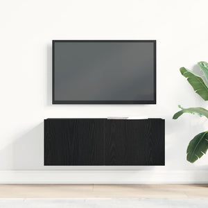 Ντουλάπι TV Μαύρη Οξυά 80 x 30 x 30 εκ Επεξεργασμένο ξύλο - Pakobazaar