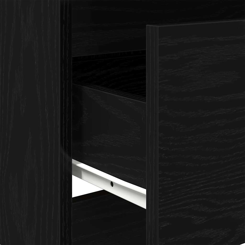 Μπουφές Μαύρης Δρυός 60x35x76 εκ. από Τεχνητό Ξύλο - Pakobazaar