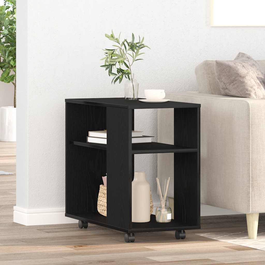 Βοηθητικό Τραπεζάκι Μαύρο Δρυς 70x35x60 εκ. από Τεχνητό Ξύλο