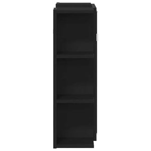 Ντουλάπα Καθρέφτη Μαύρη Δρυς 80 x 20,5 x 64 εκ