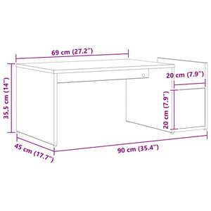 Τραπεζάκι σαλονιού Μαύρη Οξυά 90 x 45 x 35 cm