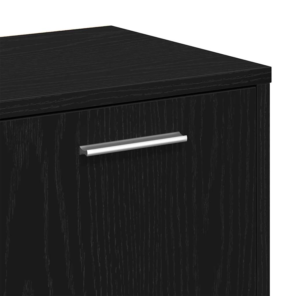 Βιβλιοθήκη Μαύρη Δρυς 90x28x90 εκ. από Τεχνητό Ξύλο - Pakobazaar