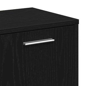 Βιβλιοθήκη Μαύρη Δρυς 90x28x90 εκ. από Τεχνητό Ξύλο - Pakobazaar