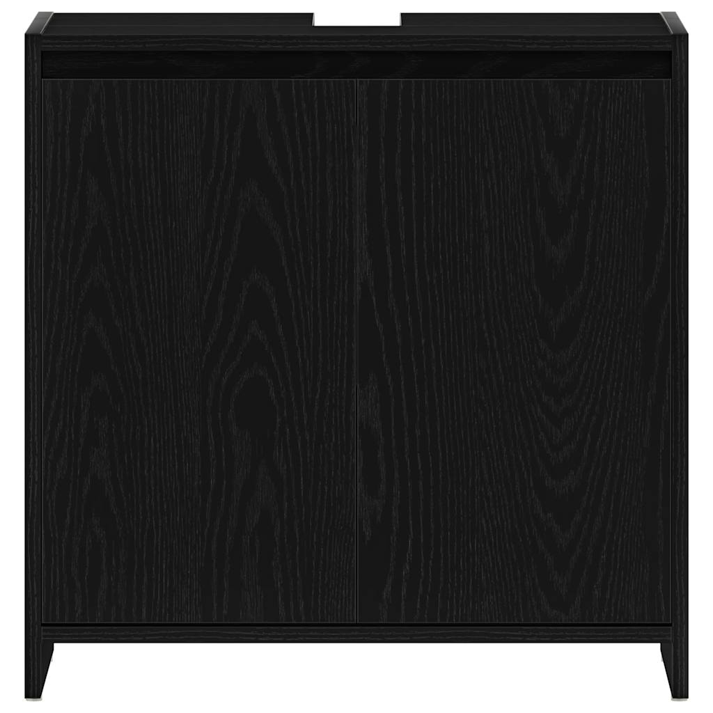 Ντουλάπι μπάνιου Μαύρη βελανιδιά 60x33x60cm Κατασκευασμένο ξύλο - Pakobazaar