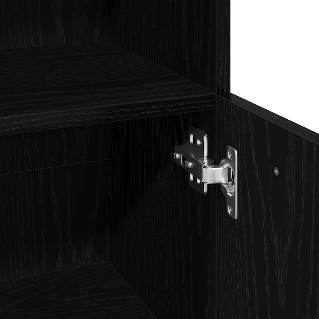 Ντουλάπι Μπάνιου Μαύρη Οξυά 30 x 30 x 95 cm Επεξεργασμένο ξύλο - Pakobazaar