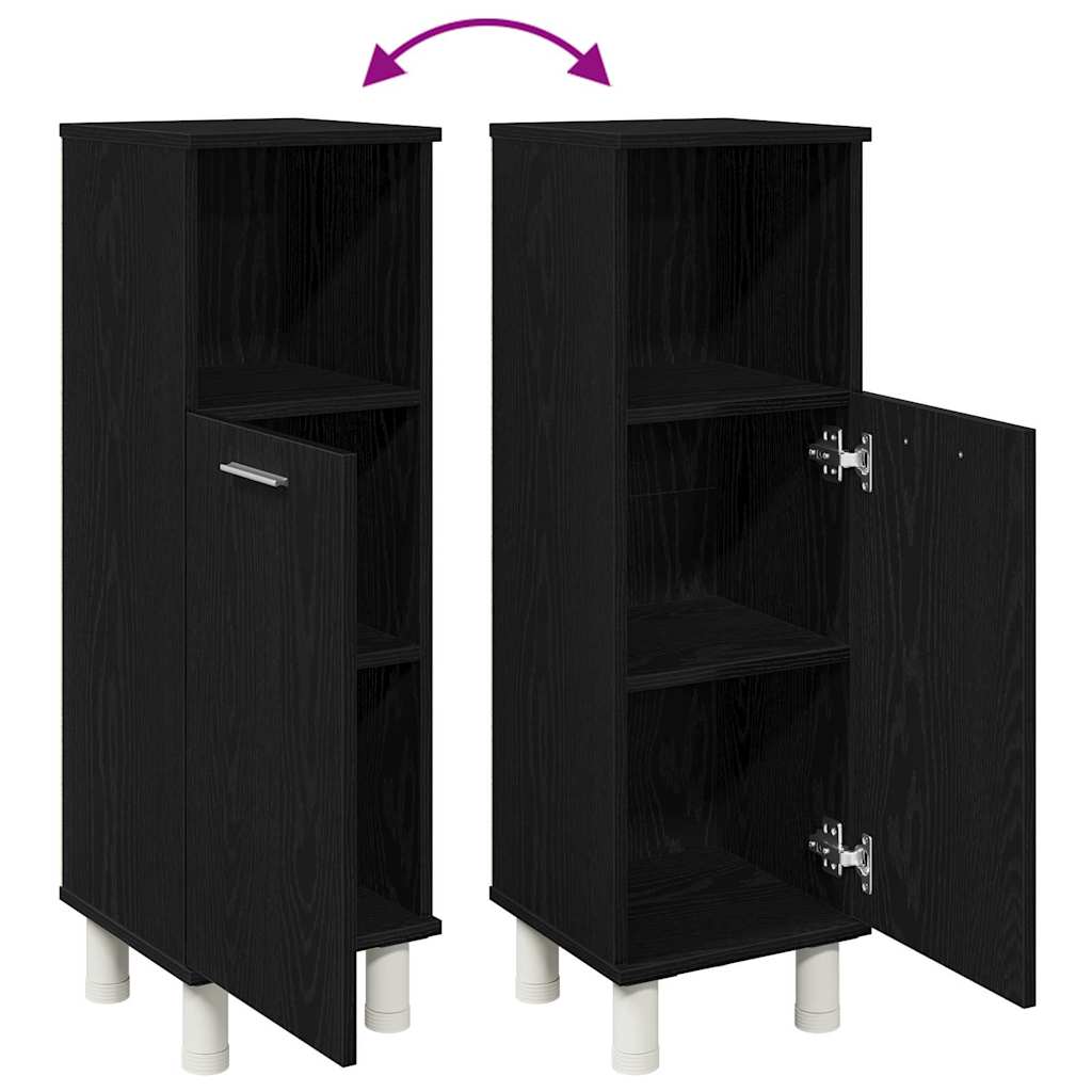 Ντουλάπι Μπάνιου Μαύρη Οξυά 30 x 30 x 95 cm Επεξεργασμένο ξύλο - Pakobazaar